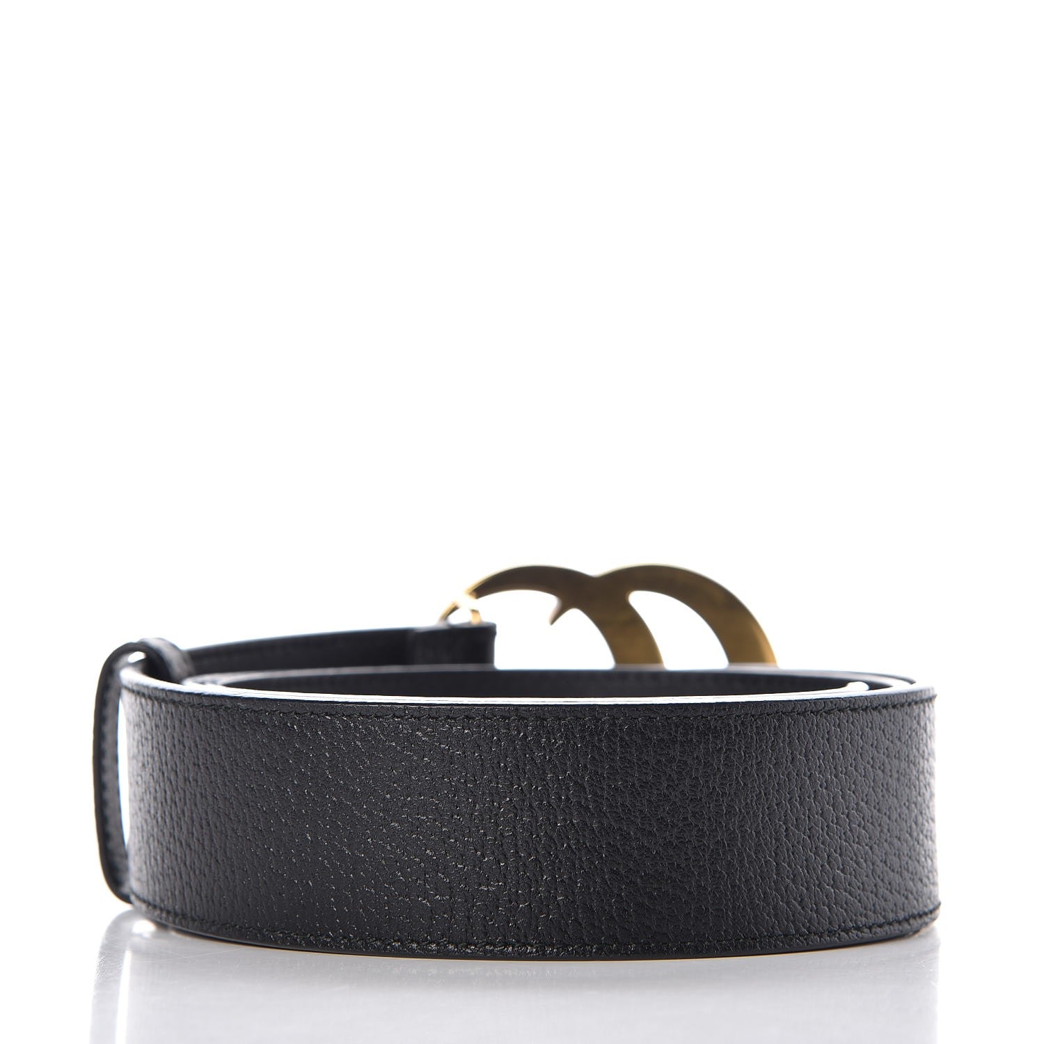 Gucci Textured Calfskin Double G 40mm Belt 95 38 Black 3 of 9