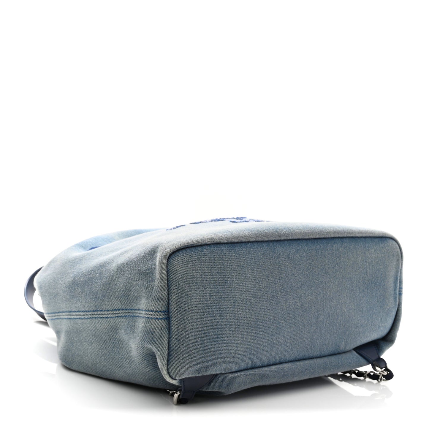 Canvas Sequin Large Deauville Backpack Blue