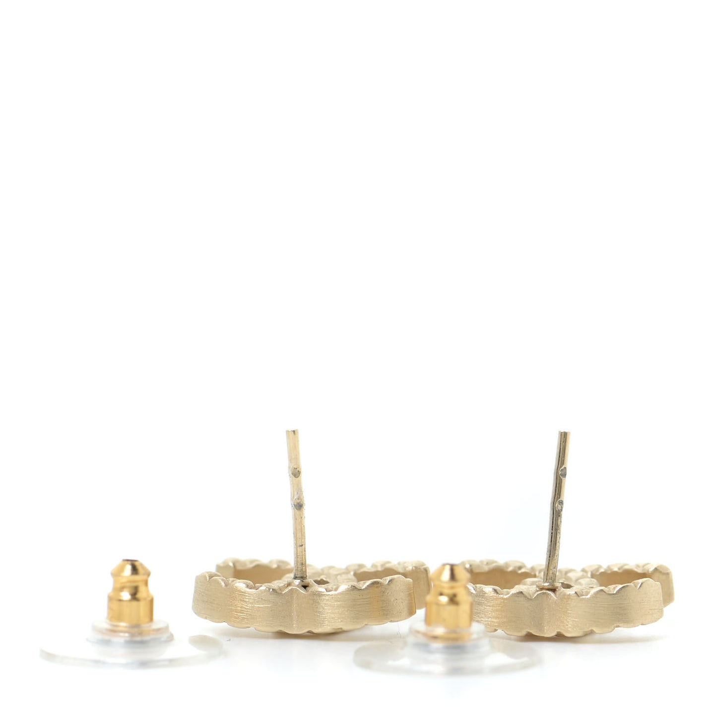 Quilted CC Earrings Gold