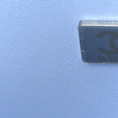 Chanel Denim Quilted Medium Double Flap Light Blue 6 of 9