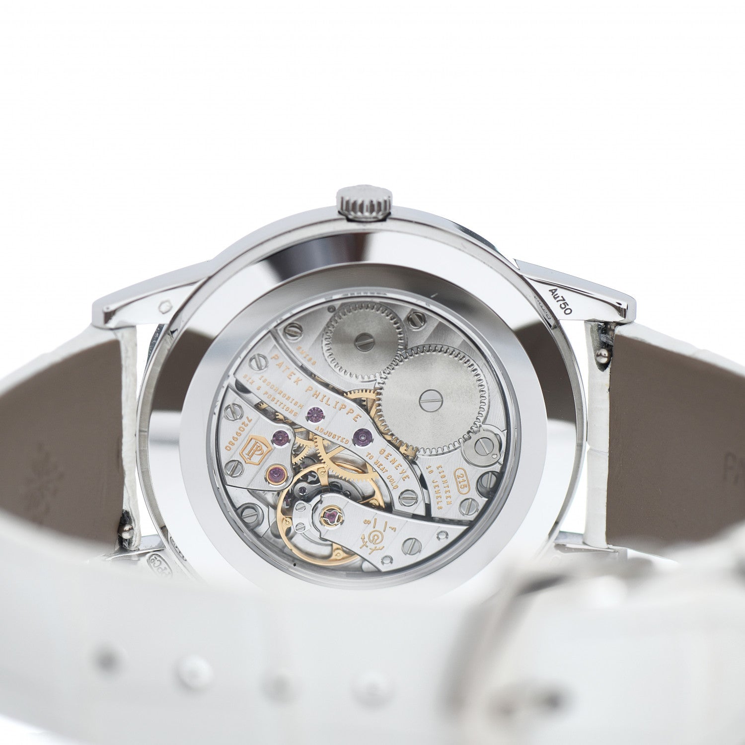 Patek Philippe 18K White Gold Alligator Diamond Bezel 33mm Calatrava Manual Winding Watch 7122/200G-001 4 of 5