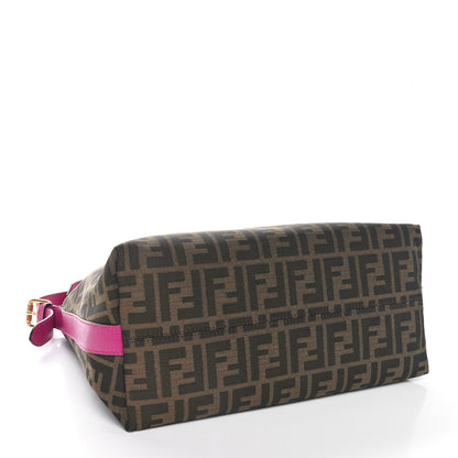 Fendi Zucca Vitello Spalmati Small Hobo Tobacco Magenta 4 of 10