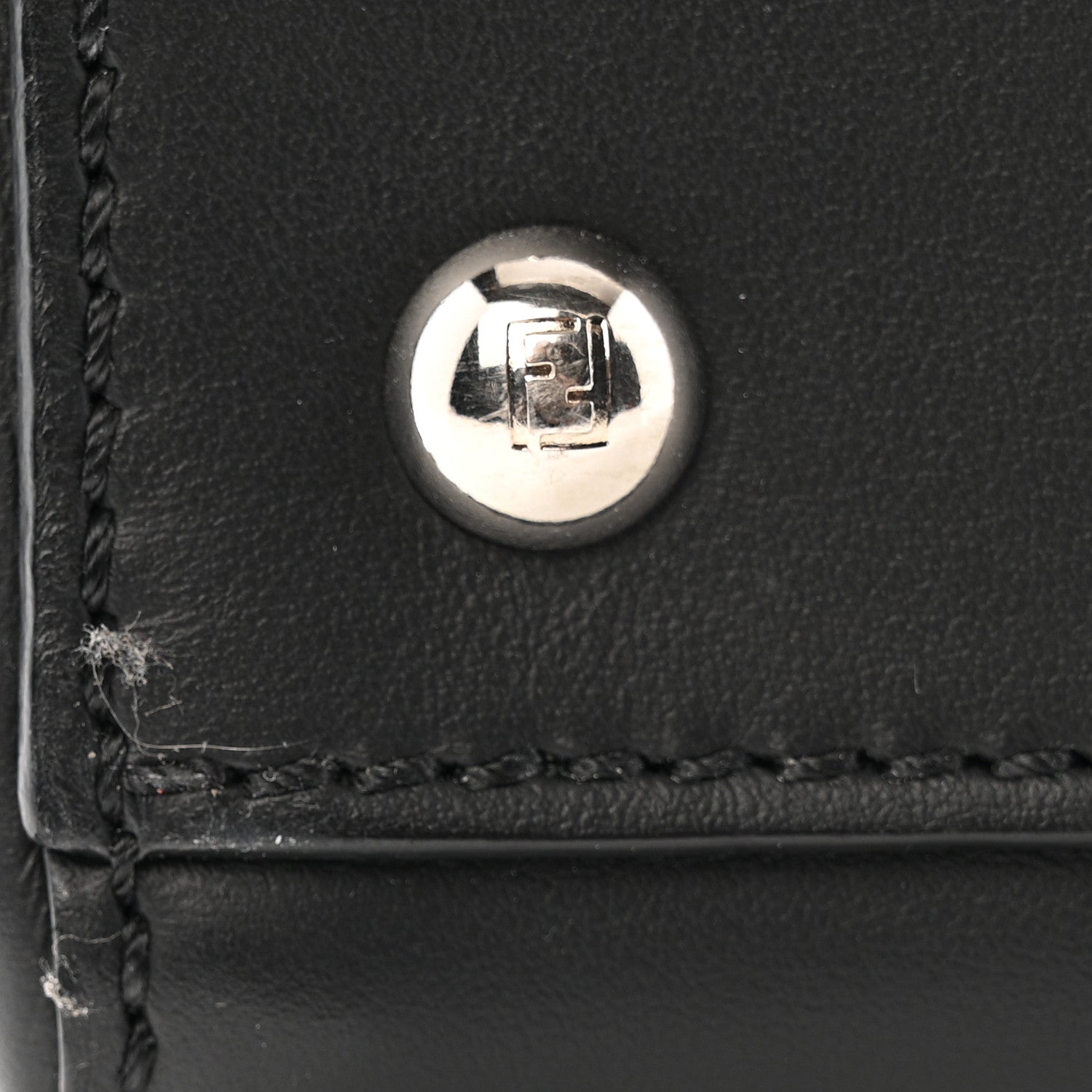 Fendi Vitello Baltico Dolce Elaphe DotCom Satchel Dark Grey 13 of 15