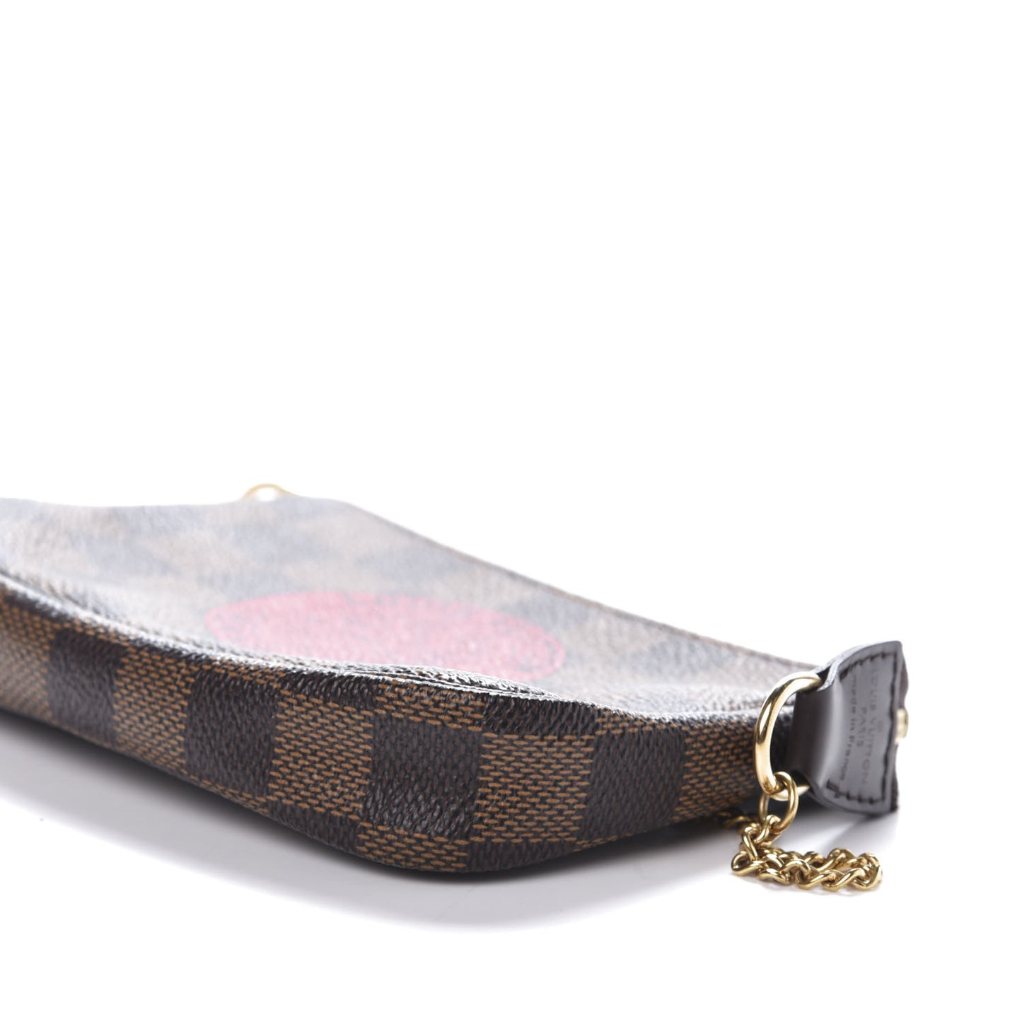 Damier Ebene Complice Trunks and Bags Mini Pochette Accessories Red