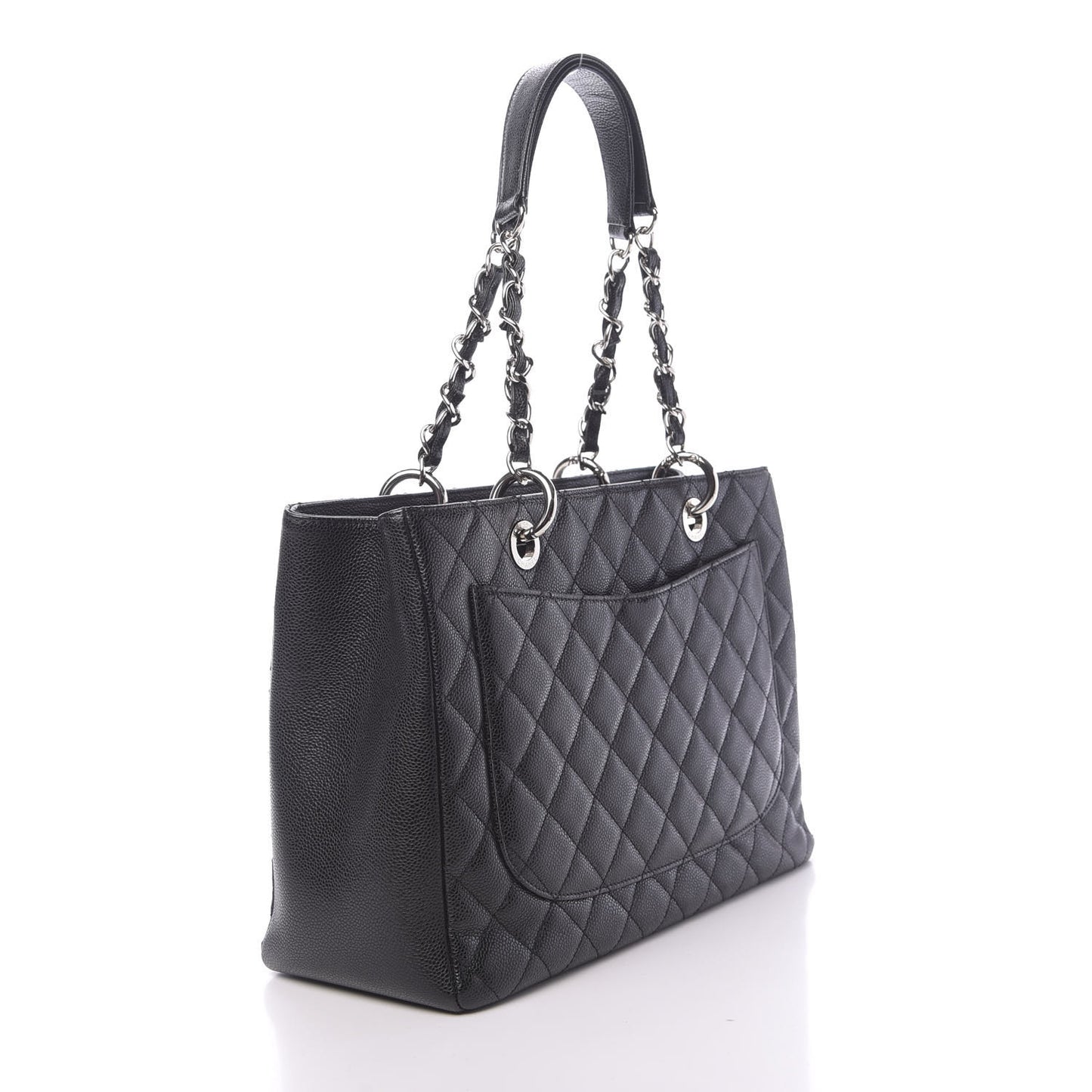 Caviar Quilted Grand Shopping Tote GST Black
