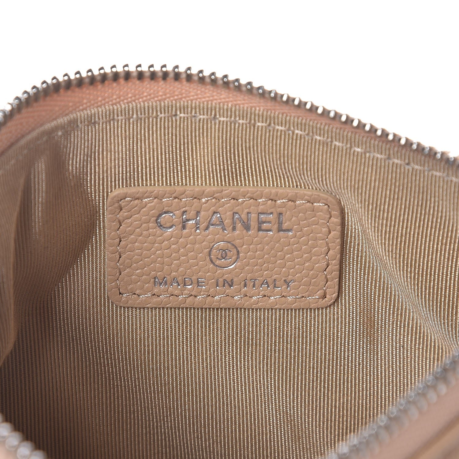 Chanel Caviar Quilted Small Cosmetic Case Beige 6 of 8