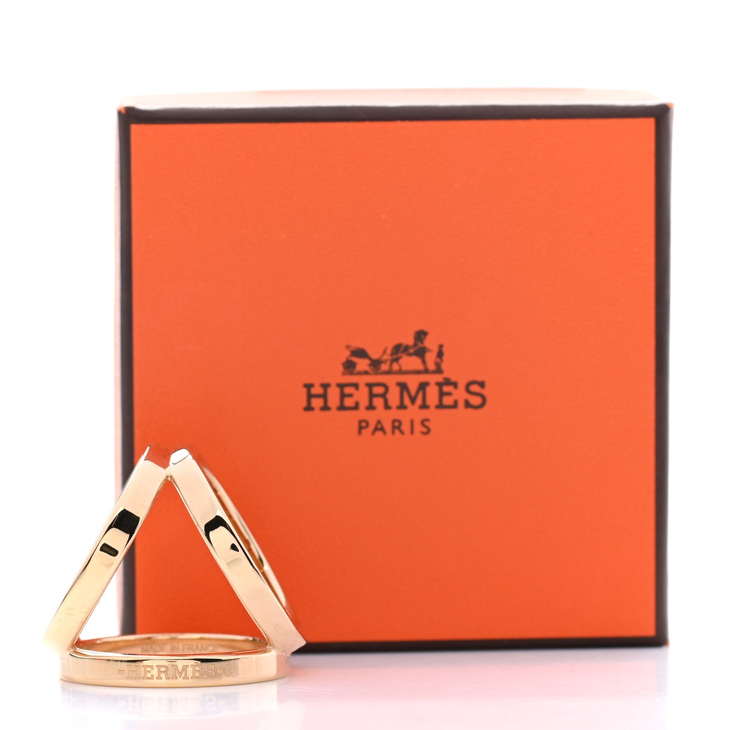 Permabrass Rose Gold Plated Trio Scarf Ring