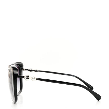 Chanel Acetate Butterfly Winter Pearl Sunglasses 5339-H Black 3 of 8