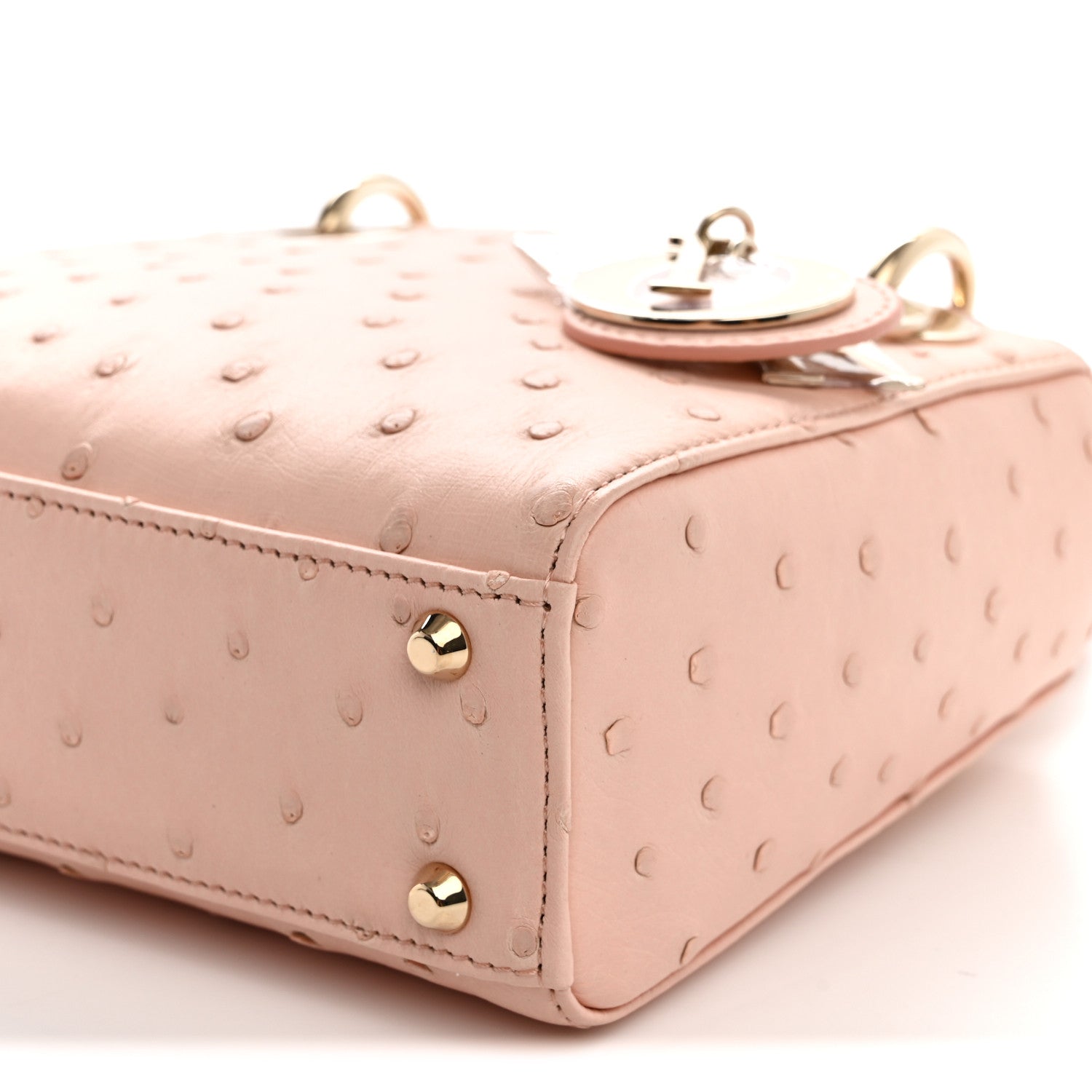 Christian Dior Ostrich Mini Lady Dior Light Pink 1940475