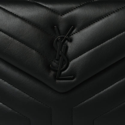 Saint Laurent Calfskin Y Quilted Monogram Small Loulou Chain Satchel Black 6 of 8