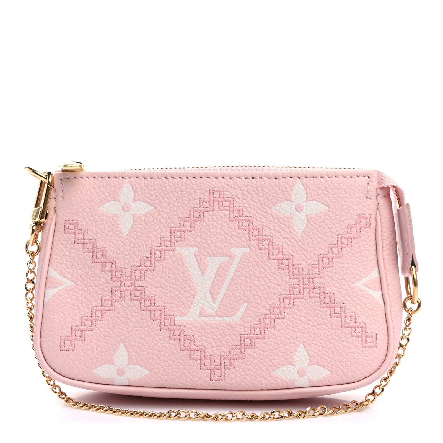 Louis Vuitton Empreinte Monogram Giant Broderies Mini Pochette Accessories Pink Creme 1 of 6