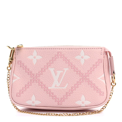 Louis Vuitton Empreinte Monogram Giant Broderies Mini Pochette Accessories Pink Creme 1 of 6