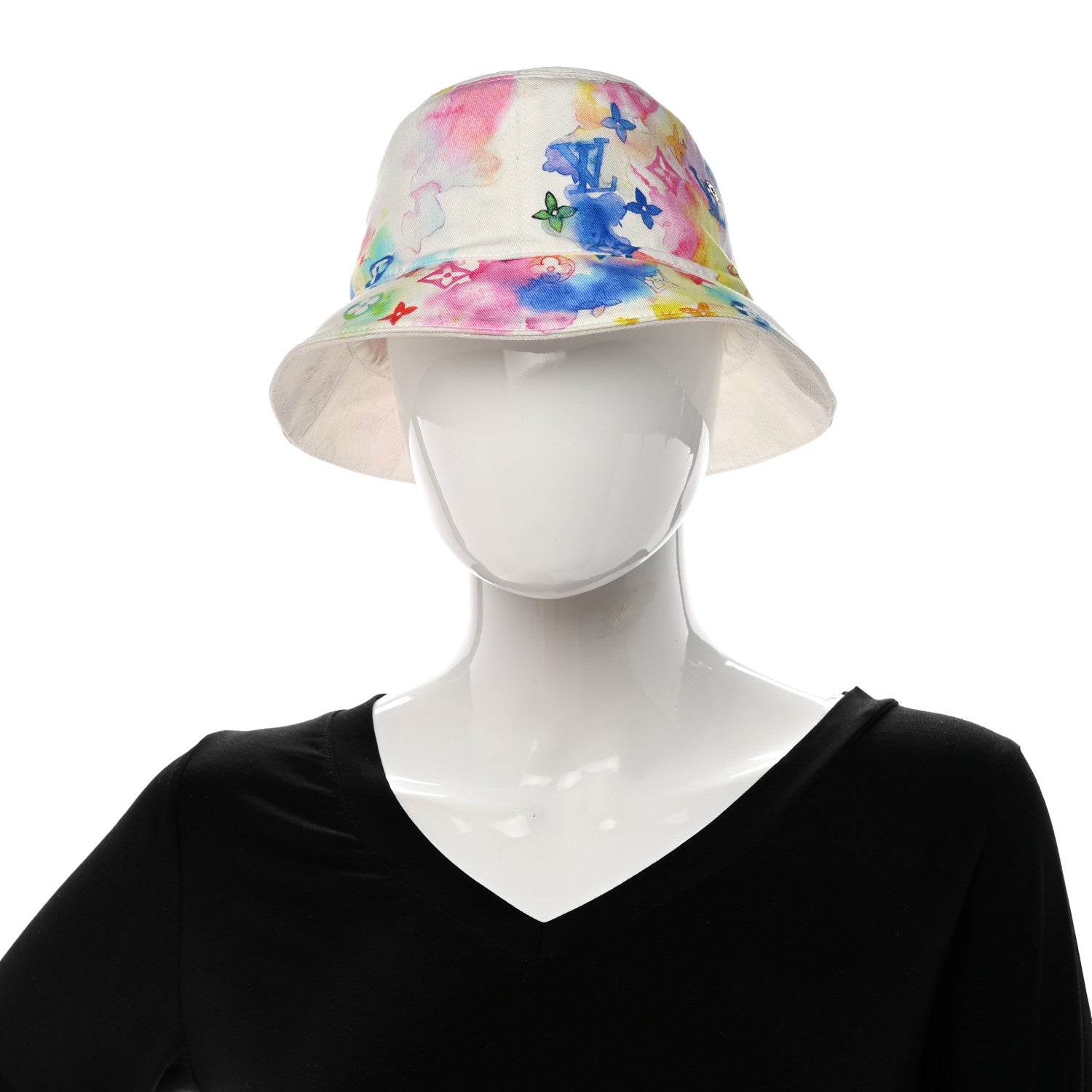 Louis Vuitton Watercolor Cotton Transformable Bob Bucket Hat 58 Multicolor 2 of 8