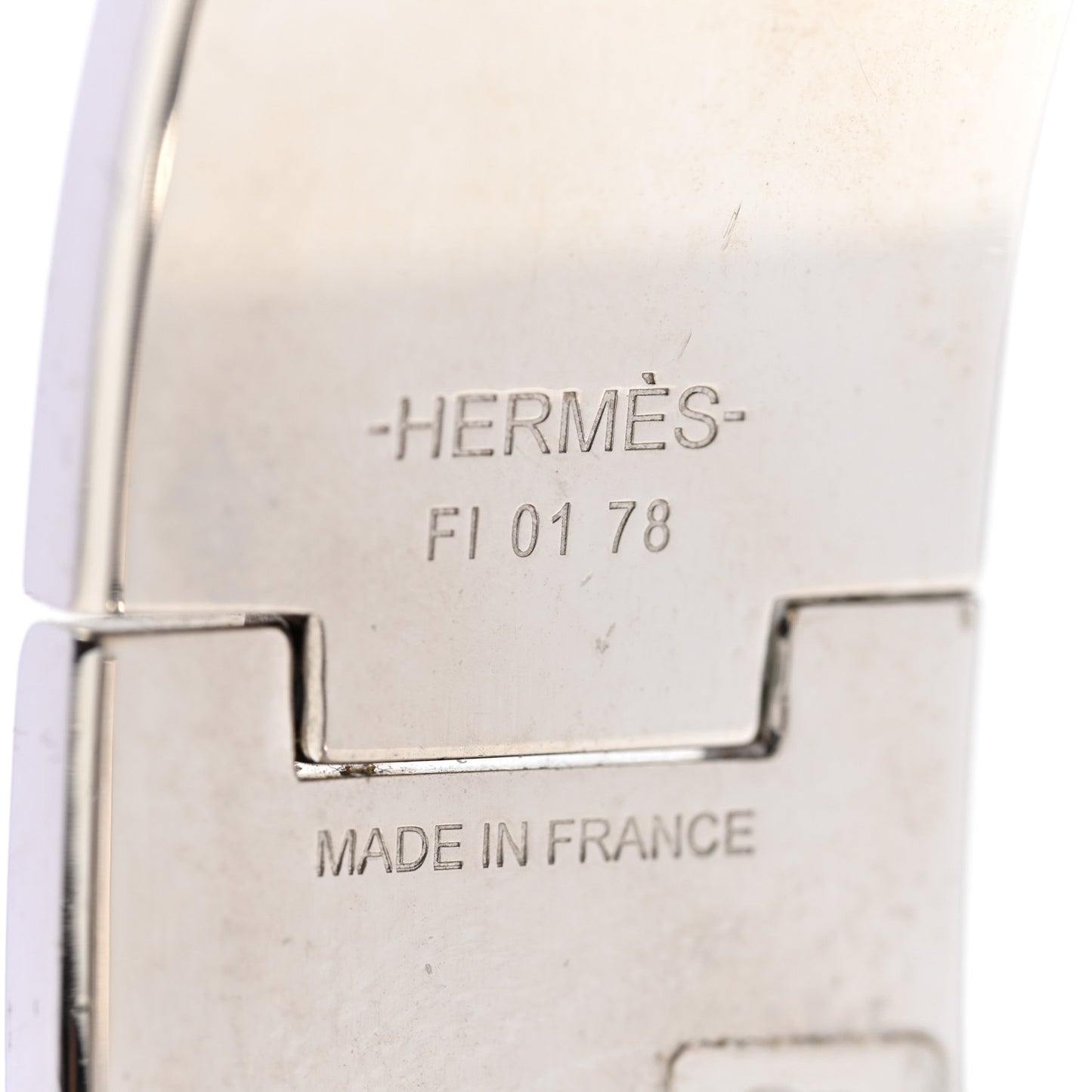 Enamel Wide Clic Clac H Bracelet PM White