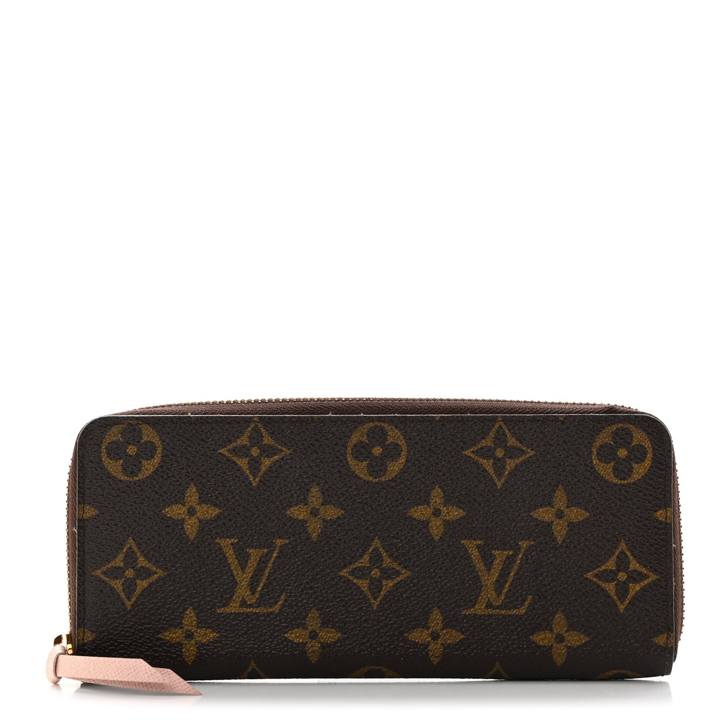 Monogram Clemence Wallet Rose Ballerine