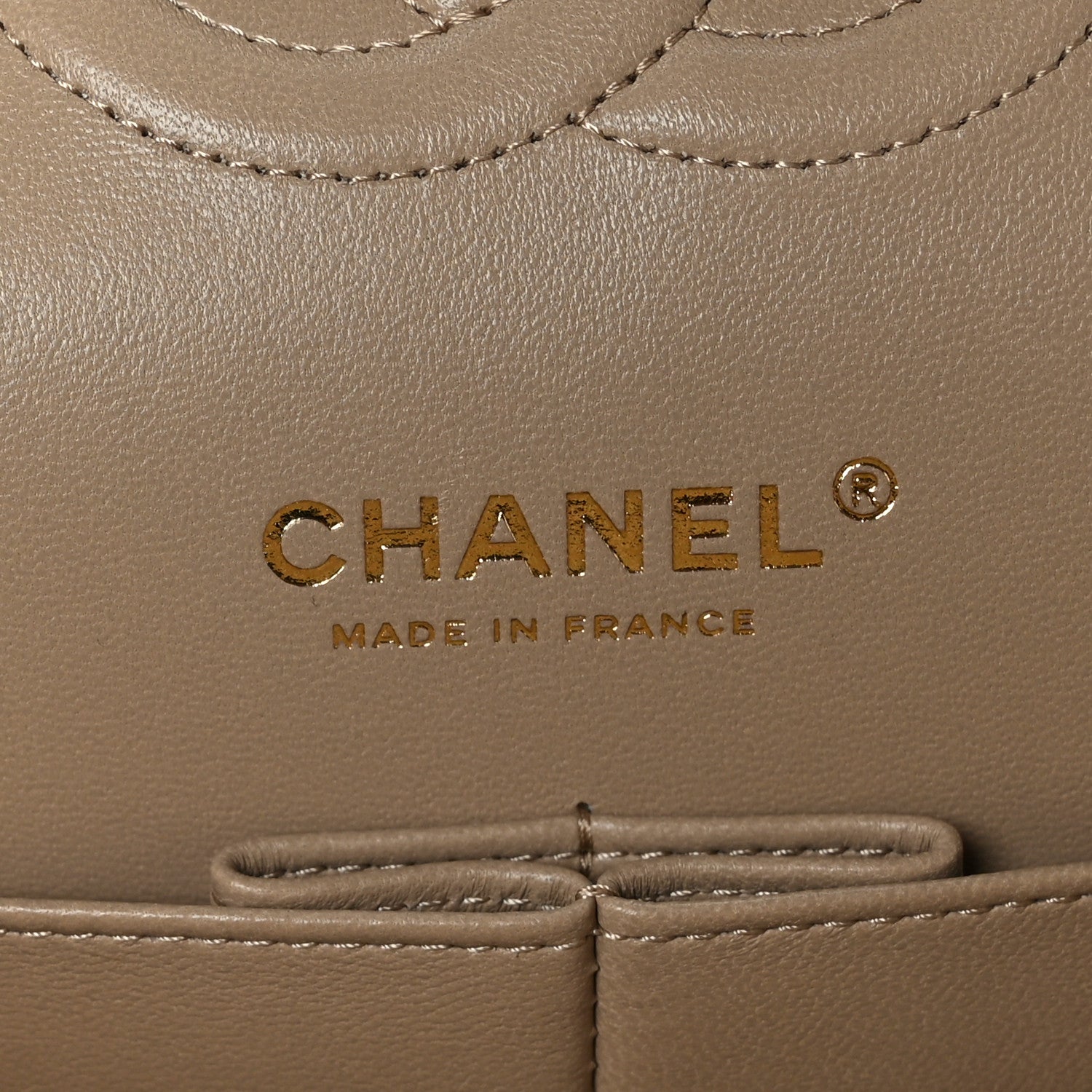 Chanel Iridescent Caviar Quilted Medium Double Flap Dark Beige 6 of 9