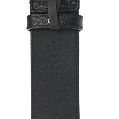 Gucci Textured Dollar Calfskin Nickel Double G 40mm Belt 85 34 Black 3 of 7