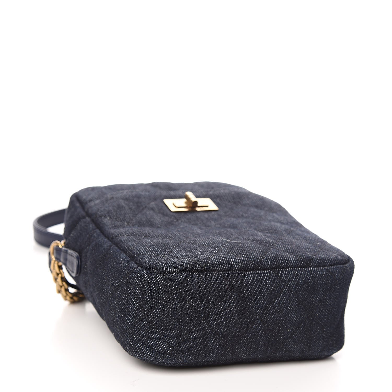 Chanel Washed Denim Quilted Reissue Camera Case Black 4 of 10