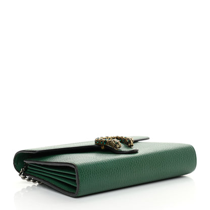 Gucci Calfskin Mini Dionysus Chain Wallet Emerald 4 of 16