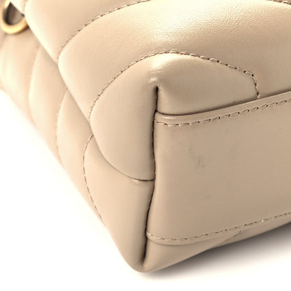 Saint Laurent Calfskin Y Quilted Monogram Toy Loulou Crossbody Bag Dark Beige 10 of 11