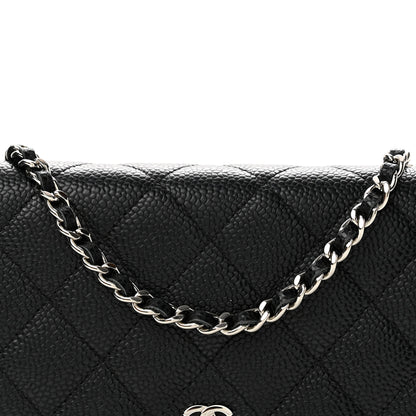 Chanel Caviar Quilted Wallet on Chain WOC Black 9 of 14