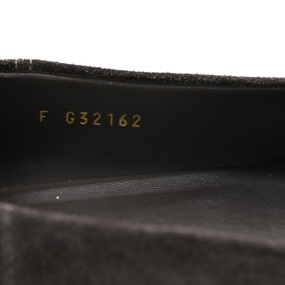 Chanel Suede Camellia CC Ballerina Flats 40 Grey 9 of 9
