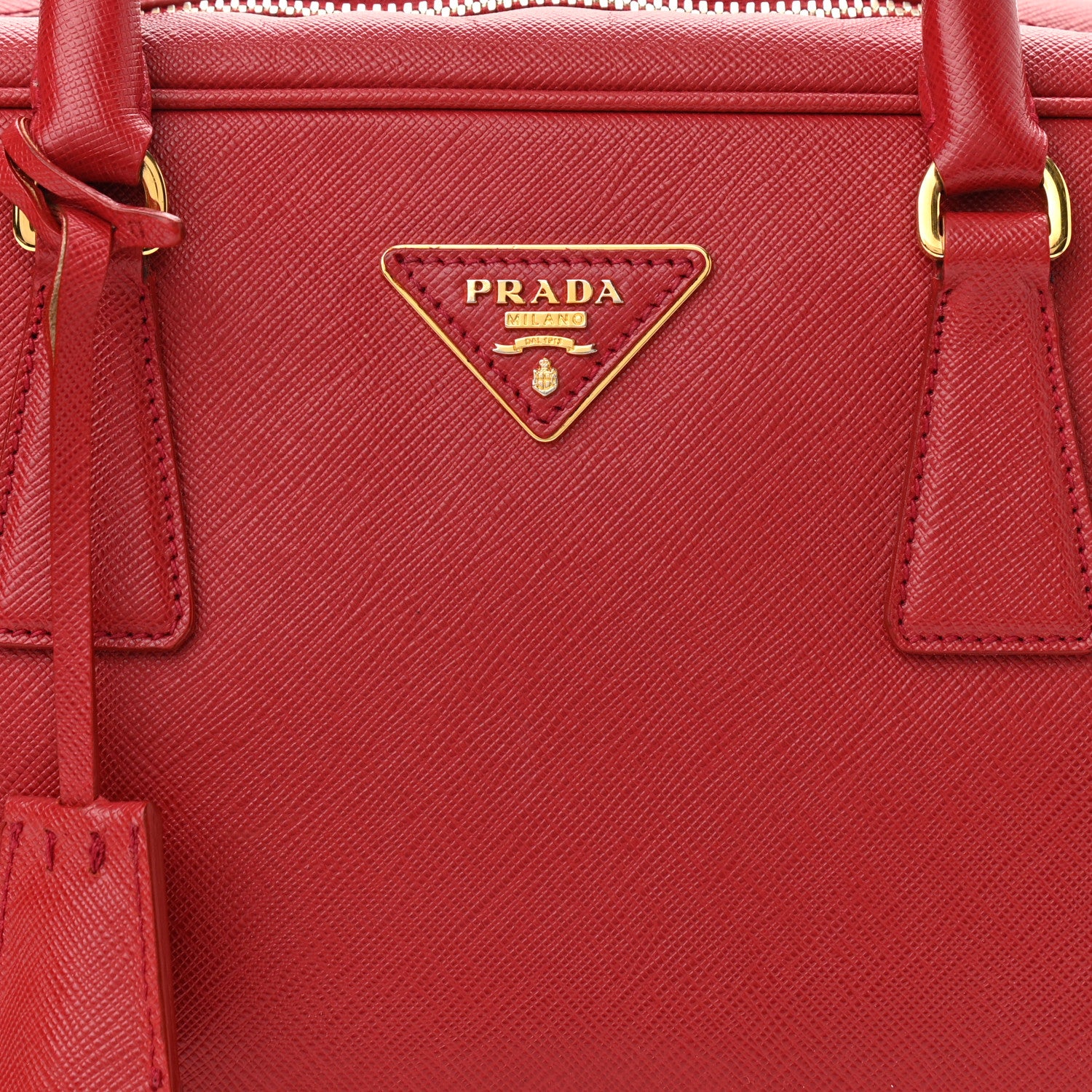 Prada Saffiano Lux Bowler Fuoco 8 of 14