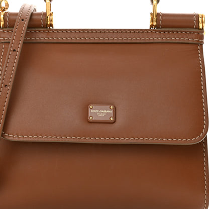 Dolce & Gabbana Vitello Morbido Mini Sicily 58 Bag Tan 10 of 17