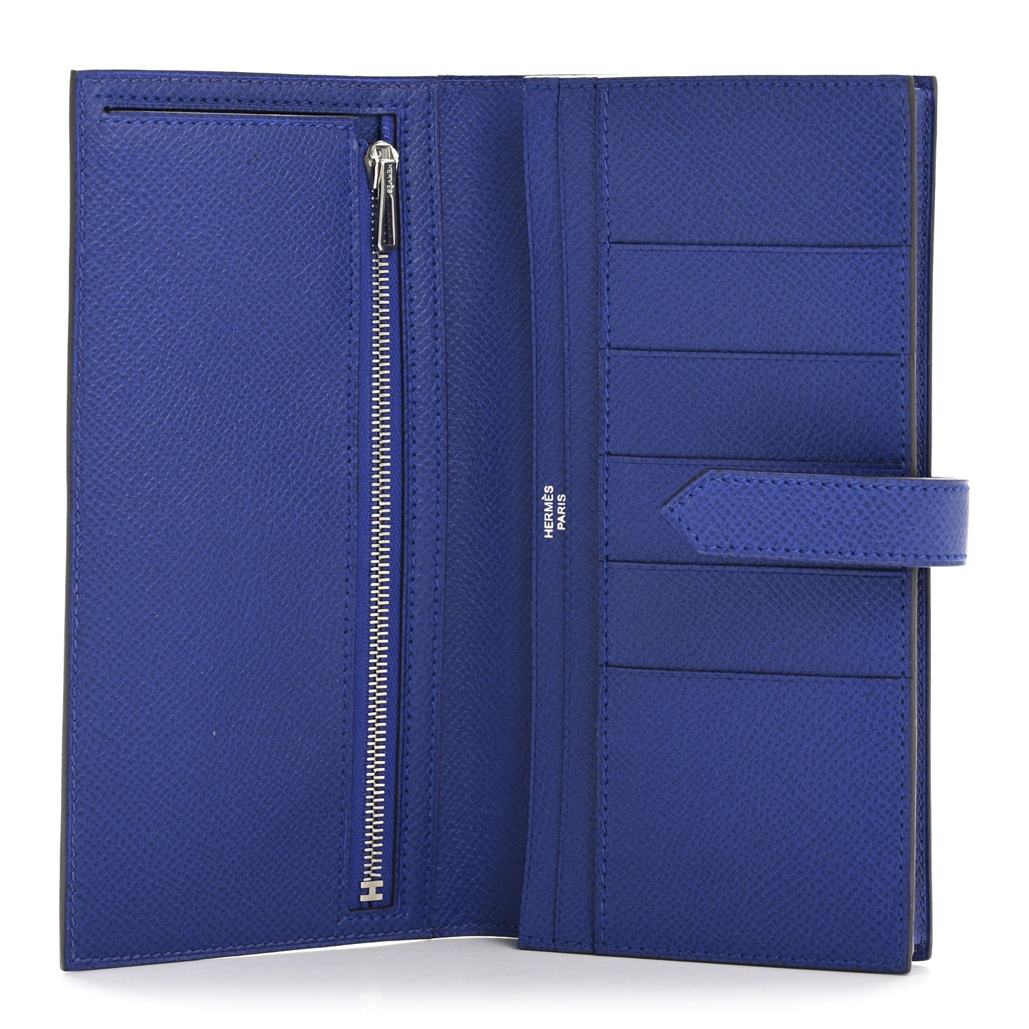 Hermes Epsom Bearn Gusset Wallet Bleu Electrique 5 of 7
