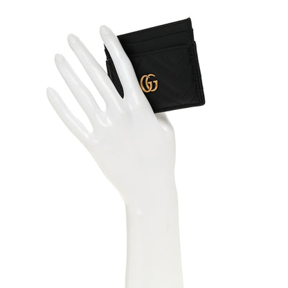 Gucci Calfskin Matelasse GG Marmont Card Holder Black 2 of 7