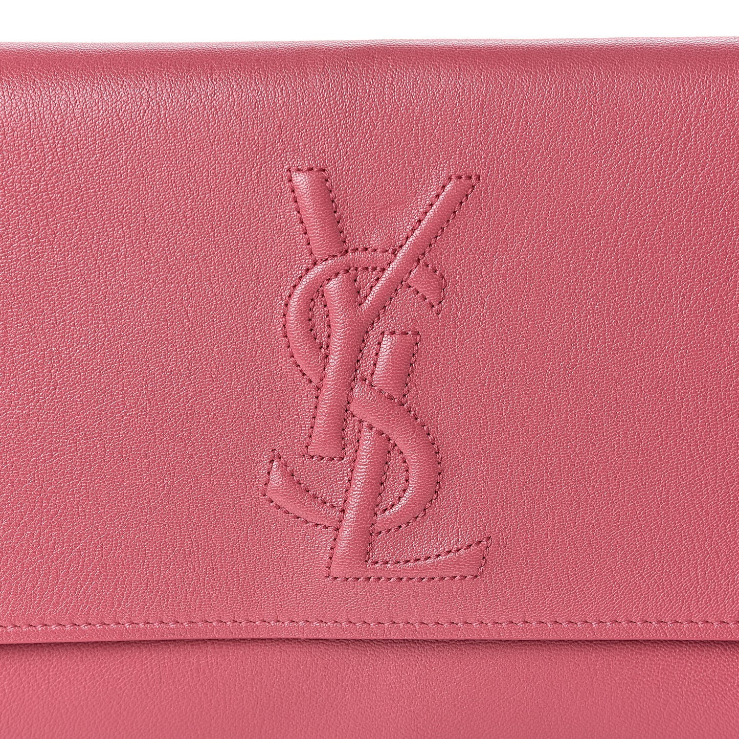 Calfskin Monogram Large Belle De Jour Clutch Pink