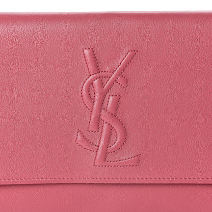 Saint Laurent Calfskin Monogram Large Belle De Jour Clutch Pink 5 of 11