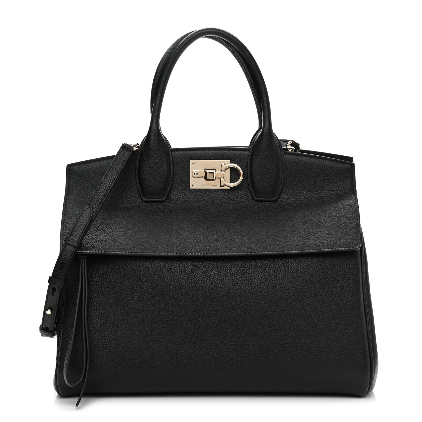 Calfskin Medium Studio Bag Black