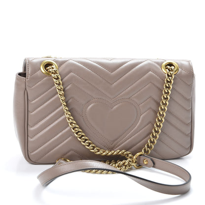 Gucci Calfskin Matelasse Small GG Marmont Shoulder Bag Porcelain Rose 2 of 9