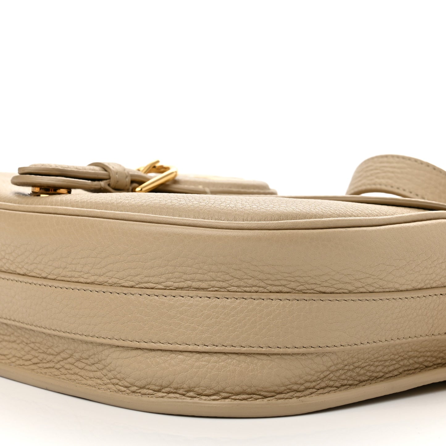 Grained Calfskin Medium Bobby Flap Beige