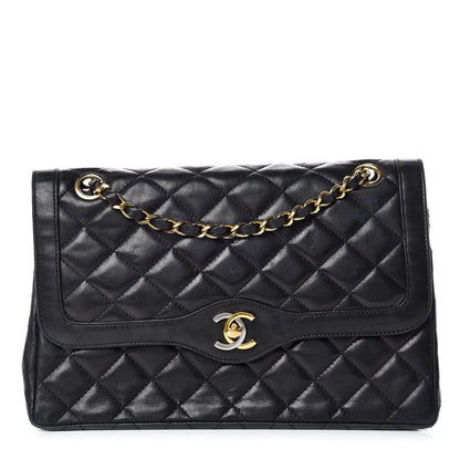 Chanel Lambskin Quilted Medium Double Flap Black 1 of 17