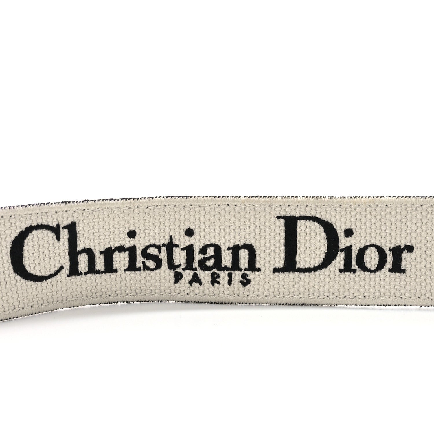 Christian Dior Canvas Embroidered Shoulder Strap Black Ultramatte 3 of 5