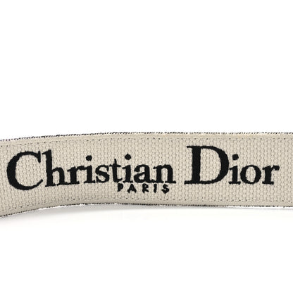 Christian Dior Canvas Embroidered Shoulder Strap Black Ultramatte 3 of 5