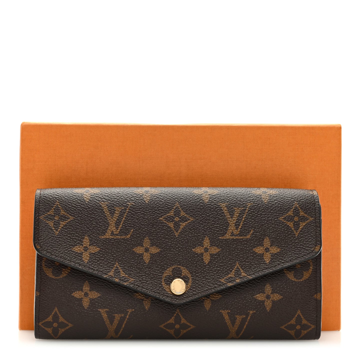 LOUIS VUITTON Monogram Sarah Wallet NM Coquelicot