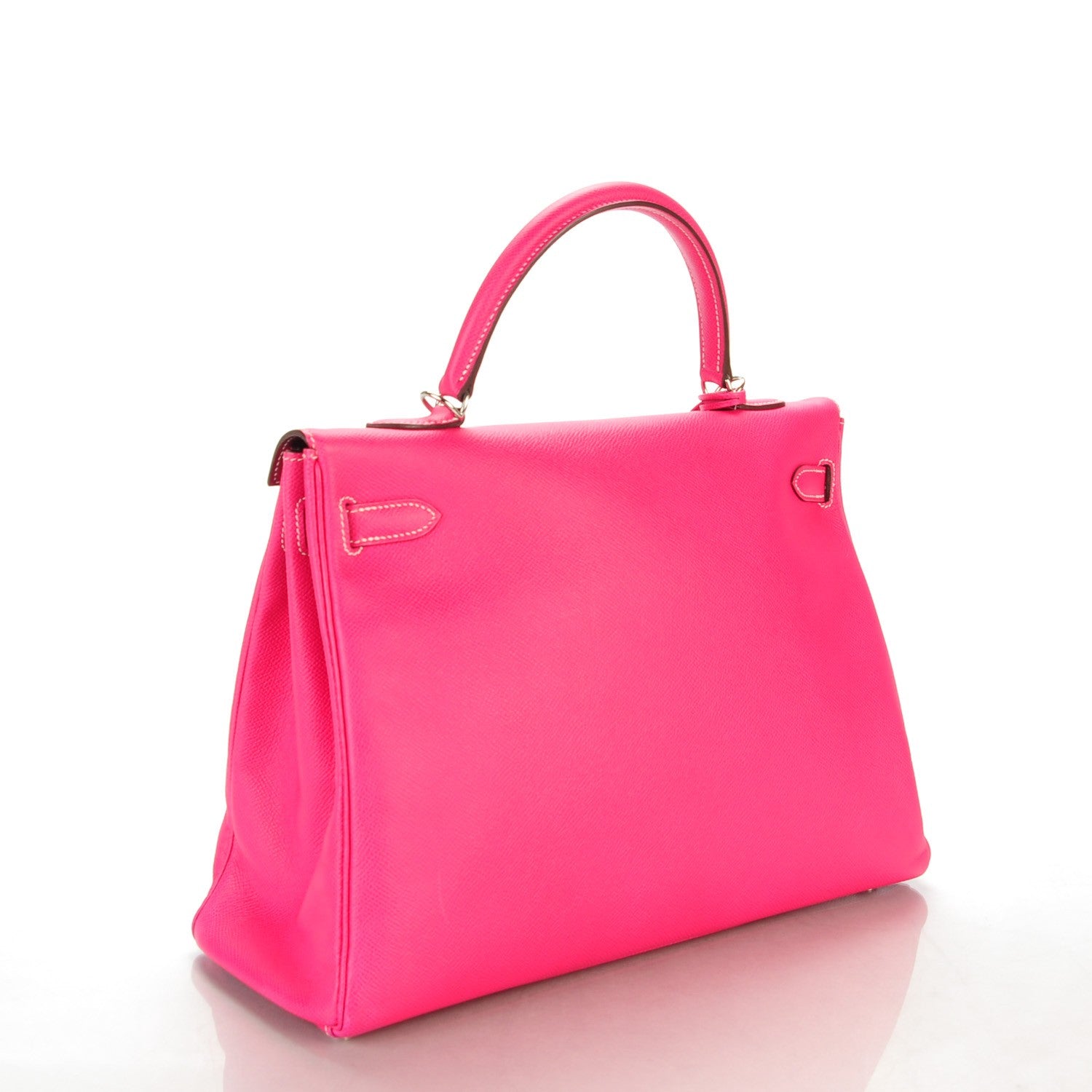 Hermes Epsom Candy Kelly Retourne 35 Rose Tyrien Rubis 3 of 23
