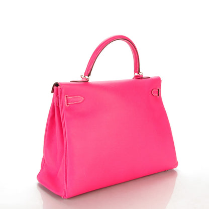 Hermes Epsom Candy Kelly Retourne 35 Rose Tyrien Rubis 3 of 23