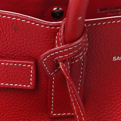 Saint Laurent Grained Calfskin Nano Sac De Jour Lipstick Red 12 of 15