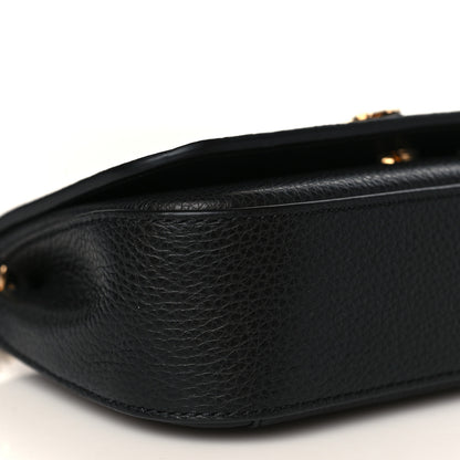 Versace Grainy Calfskin Virtus V Mini Wallet Chain Crossbody Black 7 of 8