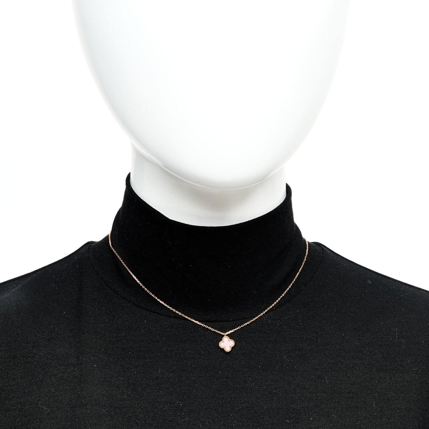 Van Cleef & Arpels 18k Rose Gold Carnelian Sweet Alhambra Heart Pendant Necklace 2 of 6