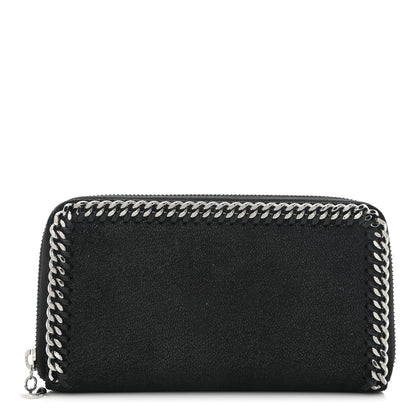 Stella McCartney Shaggy Deer Falabella Zip Around Wallet Black 1 of 9