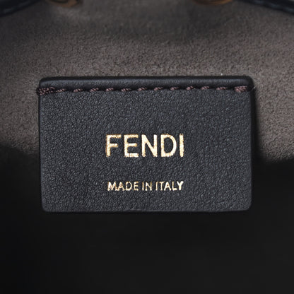 Fendi Vitello Liberty F is Fendi FF 1974 Embossed Mini Mon Tresor Bucket Bag Black 6 of 9