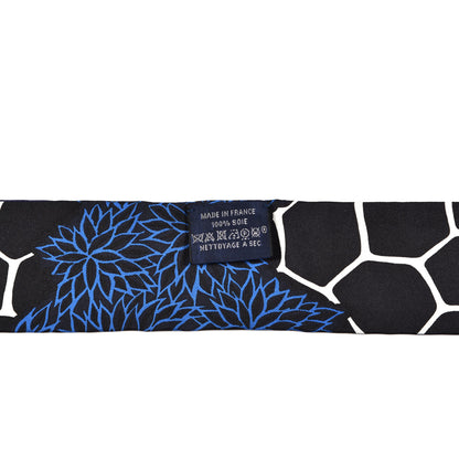 Hermes Silk The Three Graces Twilly Bleu Nuit Gold Black 4 of 4