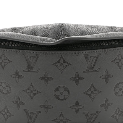 Louis Vuitton Calfskin Monogram Shadow Discovery Bumbag PM Gray 7 of 9