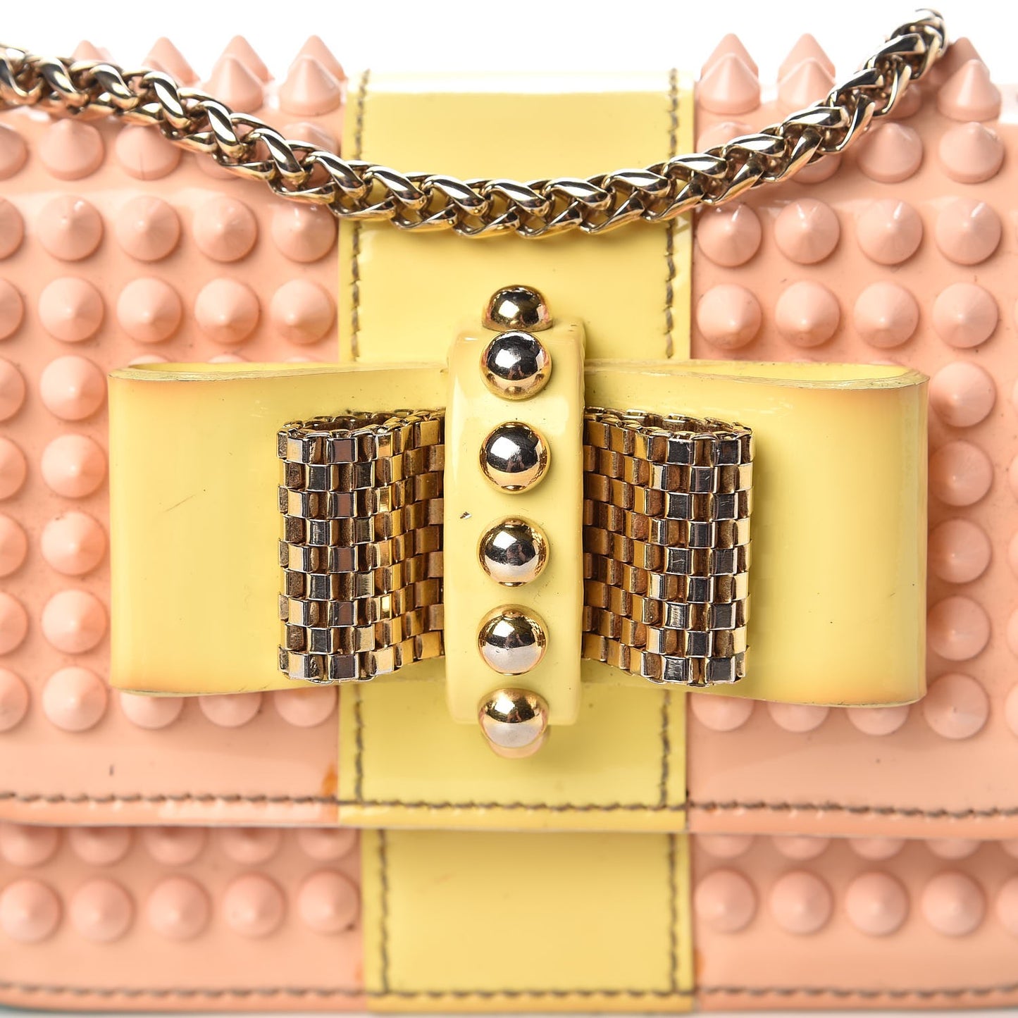 Patent Spiked Sweety Charity Crossbody Bag Multicolor