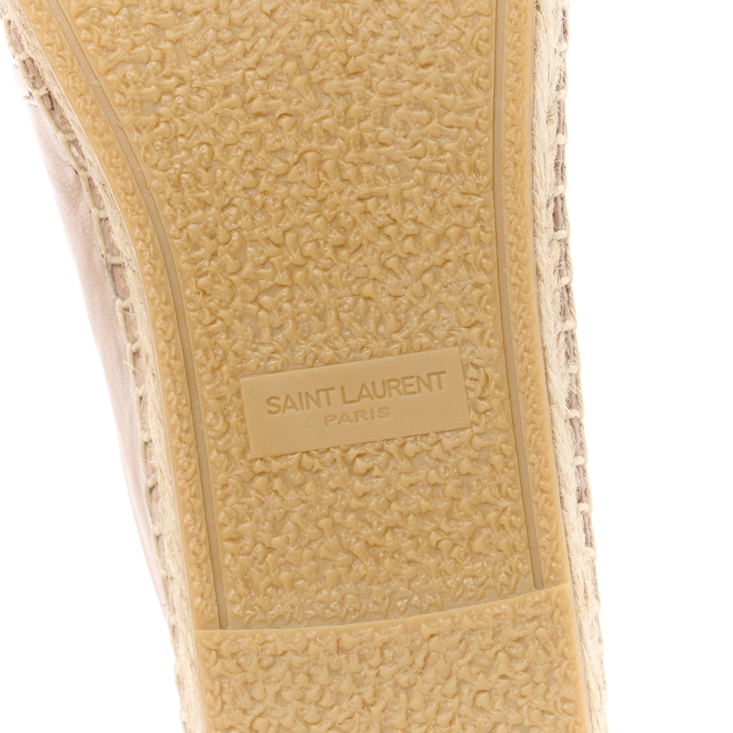 Saint Laurent Lambskin Monogram Espadrilles 40 Nude 6 of 8
